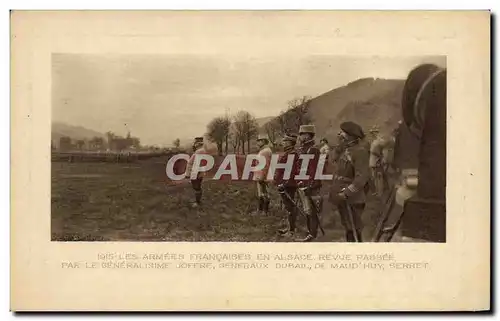 Cartes postales Militaria Les armees francaises en Alsace Revue passee par le generalissime Joffre Dubail Maud&#
