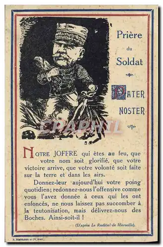 Cartes postales Militaria Joffre Pater Noster