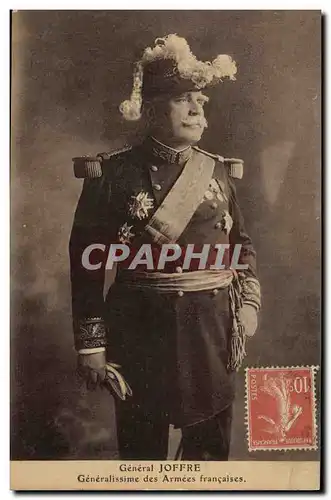 Cartes postales Militaria General Joffre Generalissime des Armees Francaises