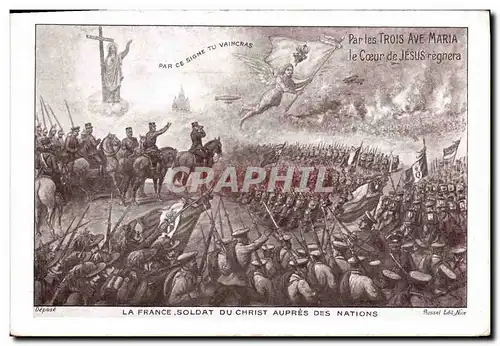 Cartes postales Militaria La France Soldat du Christ aupres des Nations