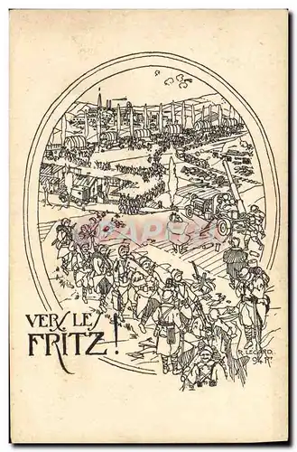 Cartes postales Militaria Vers le Fritz