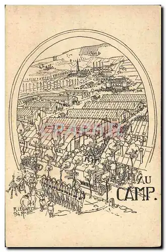 Cartes postales Militaria Au camp
