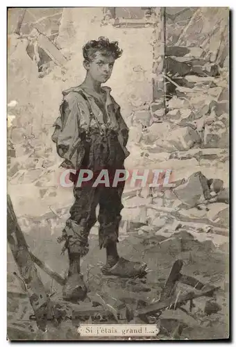 Ansichtskarte AK Militaria Si j&#39etais grand ! Enfant