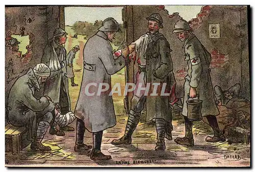 Cartes postales Militaria La fine blessure