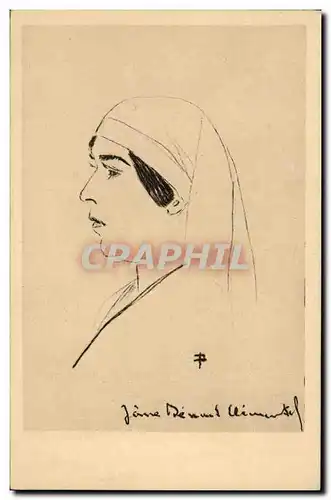 Cartes postales Militaria Messagere de Sante Jane Benard Clementel Infirmiere