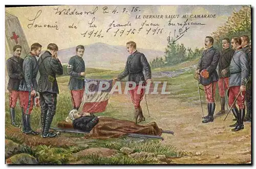Cartes postales Militaria Le dernier salut au camarade