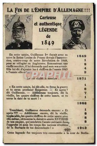 Cartes postales Militaria La fin de l&#39Empire d&#39Allemagne