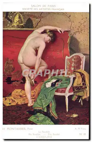 Cartes postales Erotique Montassier La sandale Salon de Paris