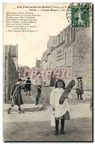 Ansichtskarte AK Folklore Les chansons de Botrel Lilas Blanc Enfants Cerceau
