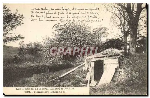 Cartes postales Folklore Les poesies de Botrel Pommiers bretons