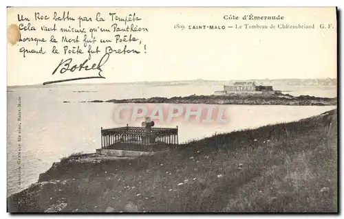 Cartes postales Botrel St Malo Le Grand Be le tombeau de Chateaubriand