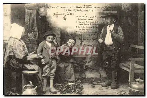 Cartes postales Folklore Les chansons de Botrel Le petit Gregoire