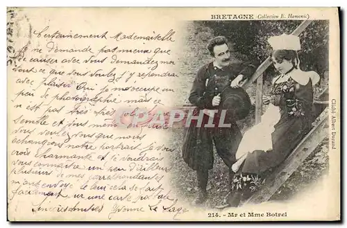 Cartes postales Folklore Bretagne Mr et Mme Botrel