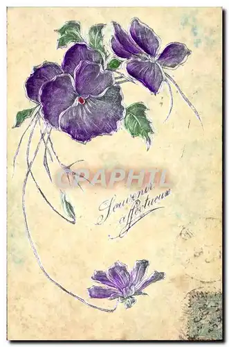 Cartes postales Fantaisie Fleurs