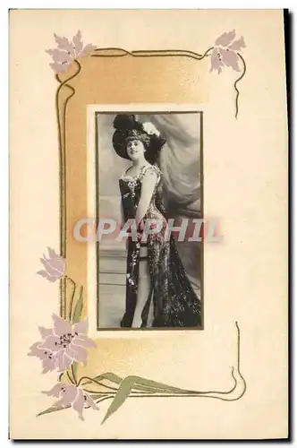 Cartes postales Fantaisie Fleurs Femme