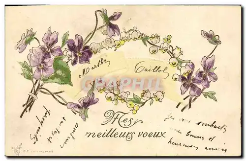 Cartes postales Fantaisie Fleurs