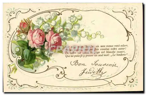 Cartes postales Fantaisie Fleurs