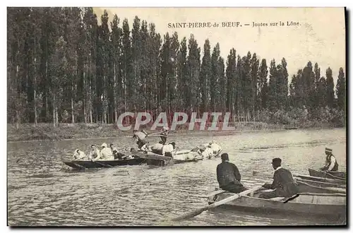 Cartes postales Saint Pierre de Boeuf Joutes sur la lone