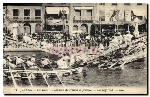 Cartes postales Cette Les joutes Les deux adversaires en presence Un differend