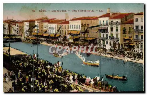 Cartes postales Sete Les joutes Vue d&#39ensemble