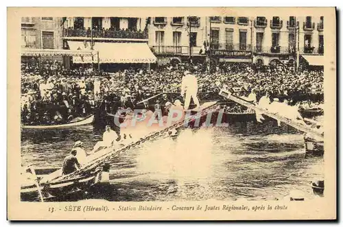 Cartes postales Sete Concours de joutes regionales apres la chute