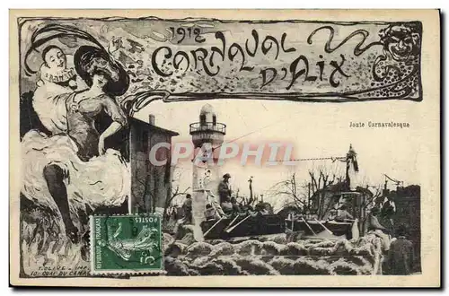 Cartes postales 1912 Carnaval d&#39Aix joute carnavalesque