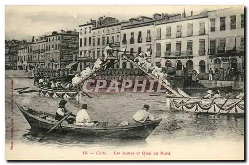 Cartes postales Cette Les joutes et Quai du Nord