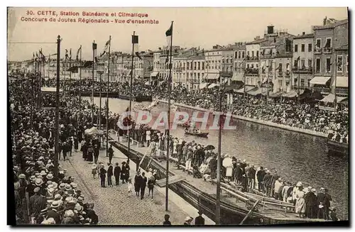Cartes postales Cette Concours de joutes regionales Vue d&#39ensemble