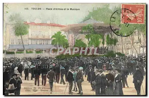 Cartes postales Kiosque Toulon Place d&#39armes et la musique