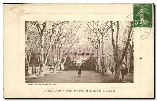 Cartes postales Kiosque Draguignan Allees d&#39Azemar et kiosque de la musique