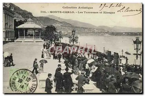 Cartes postales Les terrasses et Kiosque Monte Carlo