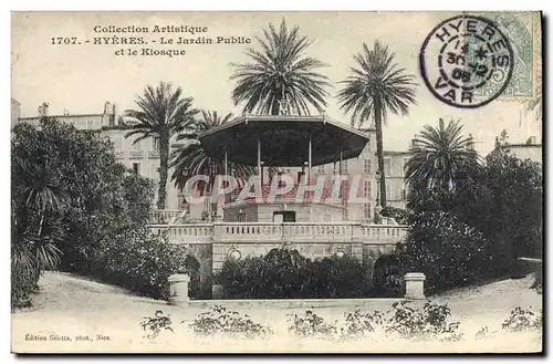 Cartes postales Hyeres Le jardin public et le Kiosque