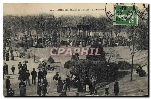 Ansichtskarte AK Kiosque Limoges Champ de juillet La musique