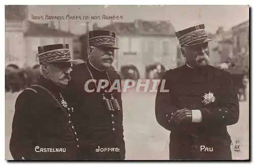 Cartes postales Militaria Castelnau Joffre Pau
