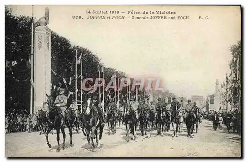 Ansichtskarte AK Militaria Les fetes de la Victoire a Paris 14 Juillet 1919 Joffre et Foch