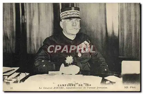 Ansichtskarte AK Militaria Le General Joffre Generalissime de l&#39armee francaise