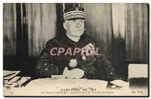 Cartes postales Militaria Le General Joffre Generalissime de l&#39armee francaise