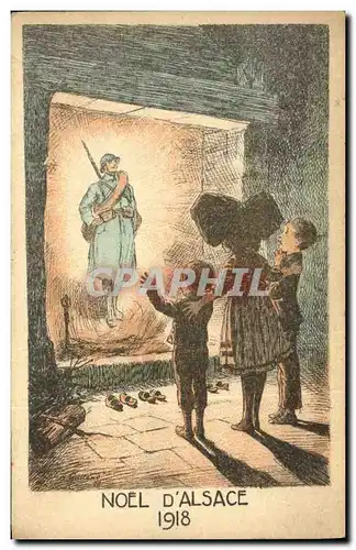 Cartes postales Militaria Noel d&#39Alsace 1918 Alsace Enfants