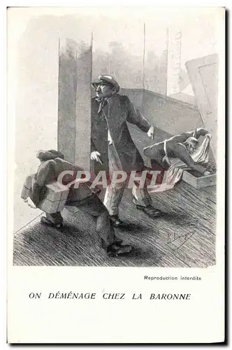 Cartes postales Militaria On demenage chez la baronne