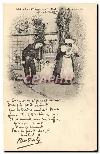 Cartes postales Folklore Les chansons de Botrel illustrees Par le Petit doigt Enfant