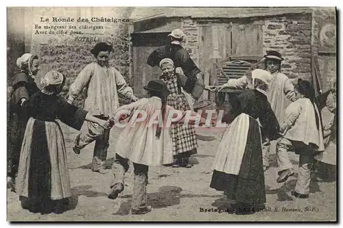 Cartes postales Folklore La ronde des chataigniers Botrel