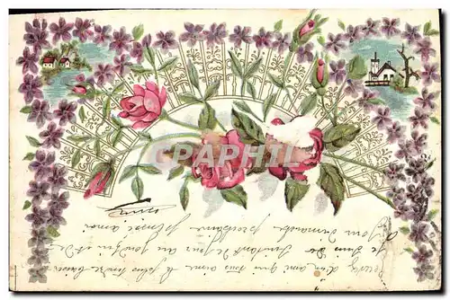 Cartes postales Fantaisie Fleurs