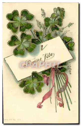 Cartes postales Fantaisie Fleurs Trefles