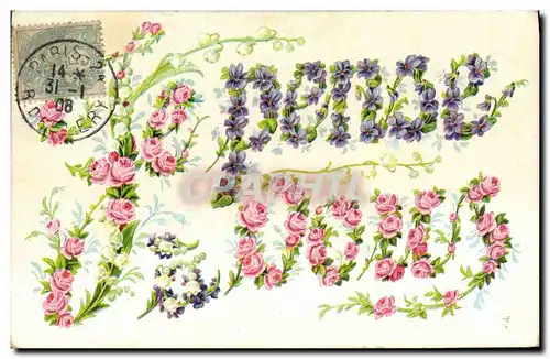 Cartes postales Fantaisie Fleurs