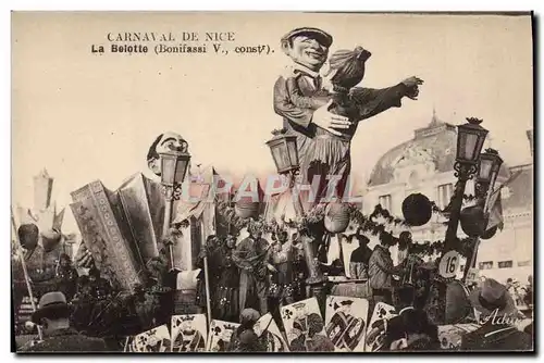 Cartes postales Carnaval de Nice la belotte Cartes