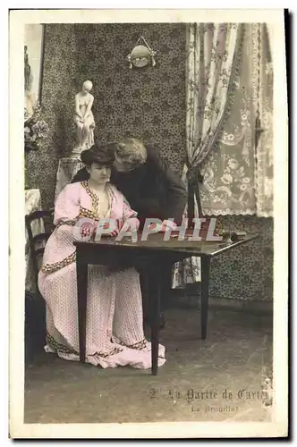 Cartes postales Femme La partie de Cartes