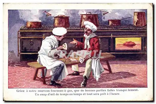 Cartes postales Cartes Grace a notre nouveau fourneau a gaz