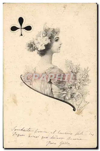 Cartes postales Femme Trefle Cartes
