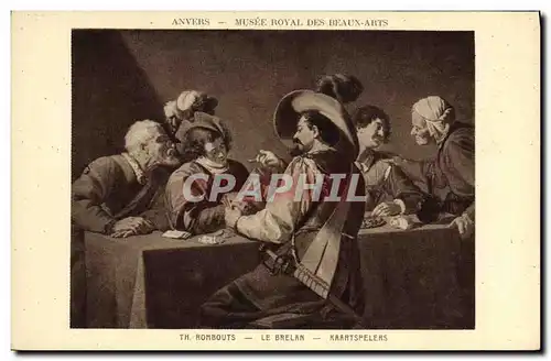 Cartes postales Anvers Musee Royal des Beaux Arts Rombouts Le Brelan
