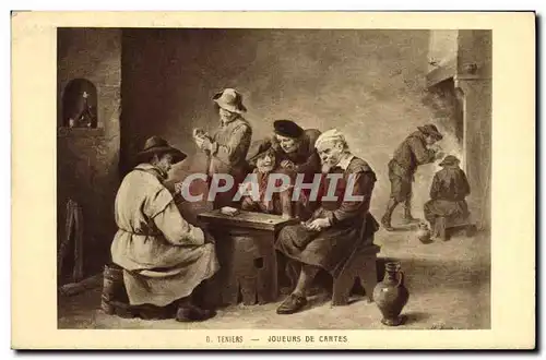 Cartes postales Teniers Joueurs de cartes